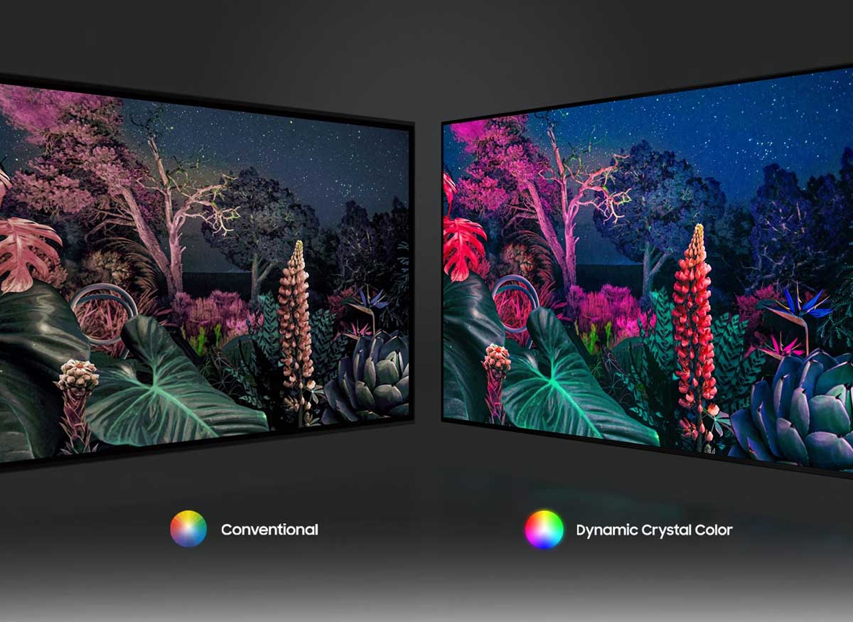Công nghệ Dynamic Crystal Color của Smart Tivi Samsung UA55AU8000 