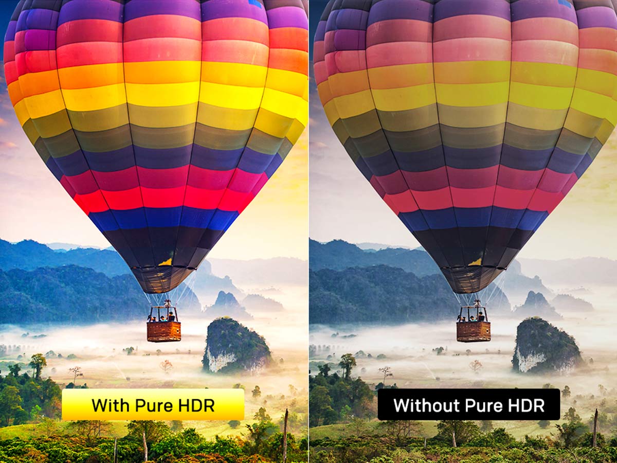 Công nghệ Pure HDR tái hiện hình ảnh với màu sắc rực rỡ