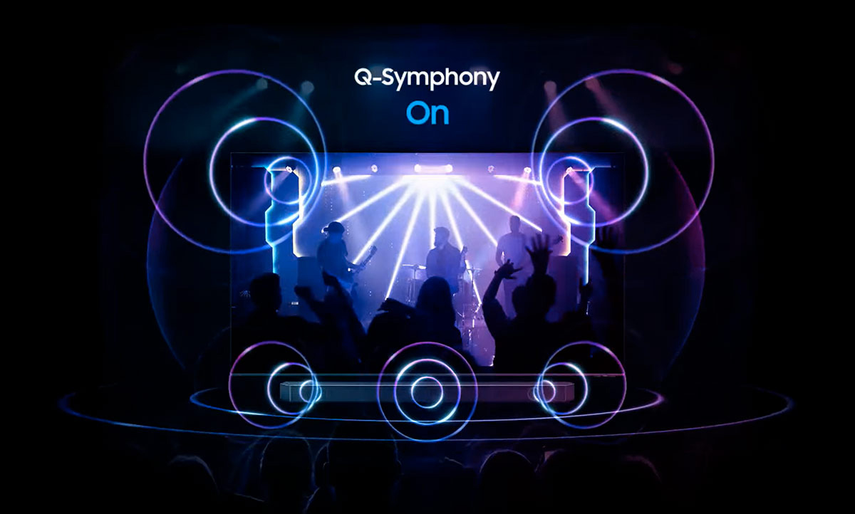 Công nghệ Q-Symphony đồng bộ âm thanh từ tivi và soundbar