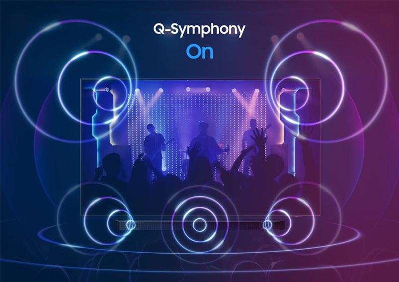 Công nghệ Q-Symphony đồng bộ âm thanh trên tivi và loa thanh
