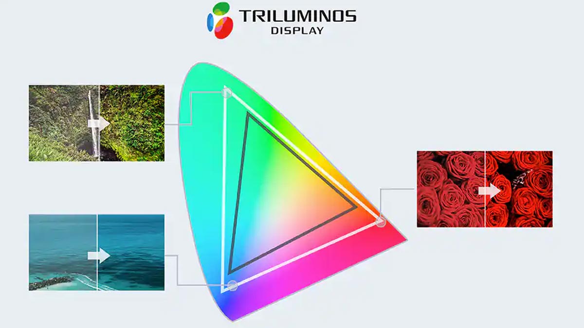 Công nghệ Triluminos Display giúp dải màu thêm chính xác
