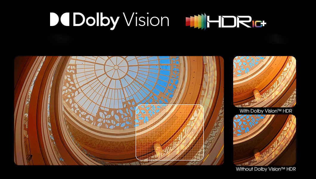 Sự kết hợp ấn tượng giữa công nghệ hình ảnh Dolby Vision IQ và HDR10+