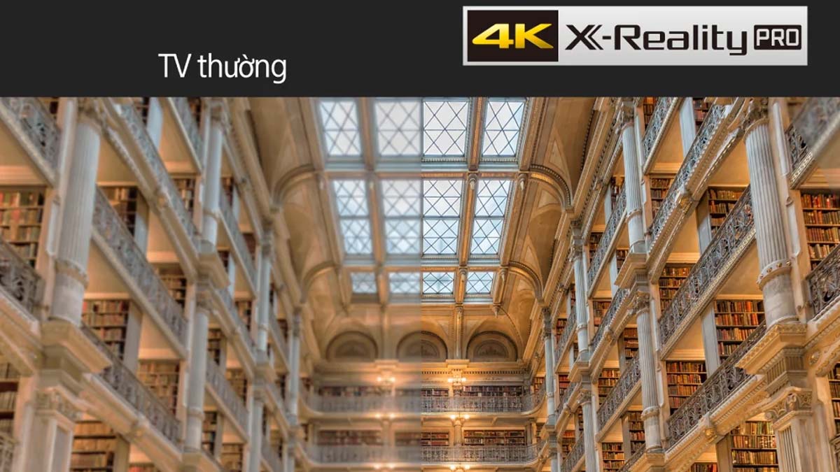 Google Tivi Sony KD-55X75K được tích hợp công nghệ 4K X-Reality PRO