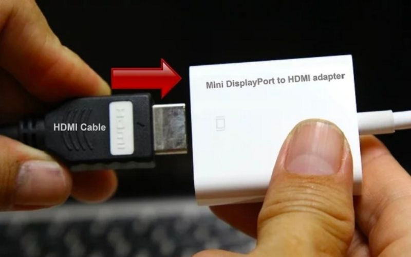 Kết nối bộ chuyển đổi với cáp HDMI