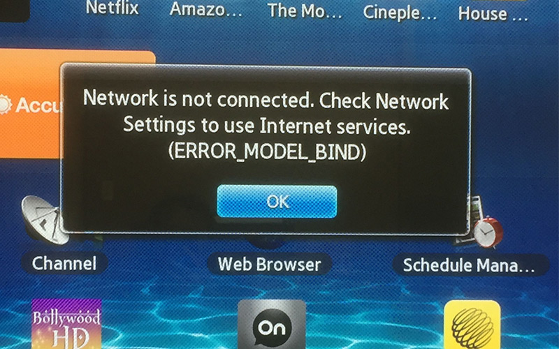 Lỗi ERROR_MODEL_BIND trên tivi Samsung