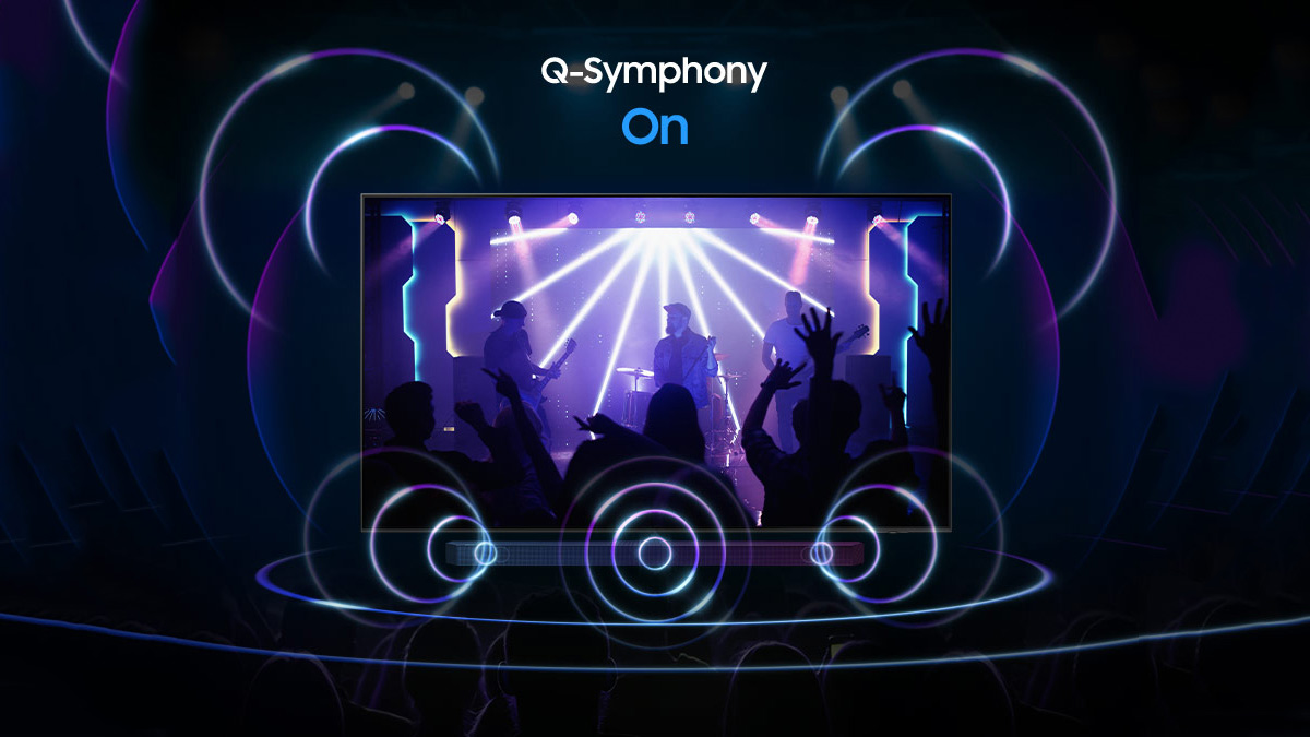 Đồng bộ hóa tivi và loa thanh với Q-Symphony