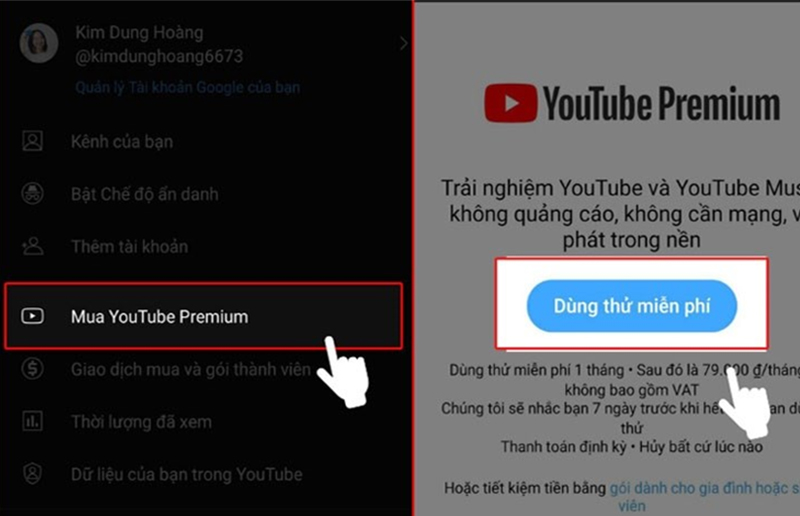 Có thể dùng thử miễn phí YouTube Premium trong vòng 1 tháng