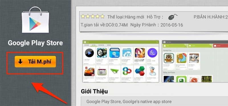 Tải ứng dụng Google Play Store về tivi Xiaomi