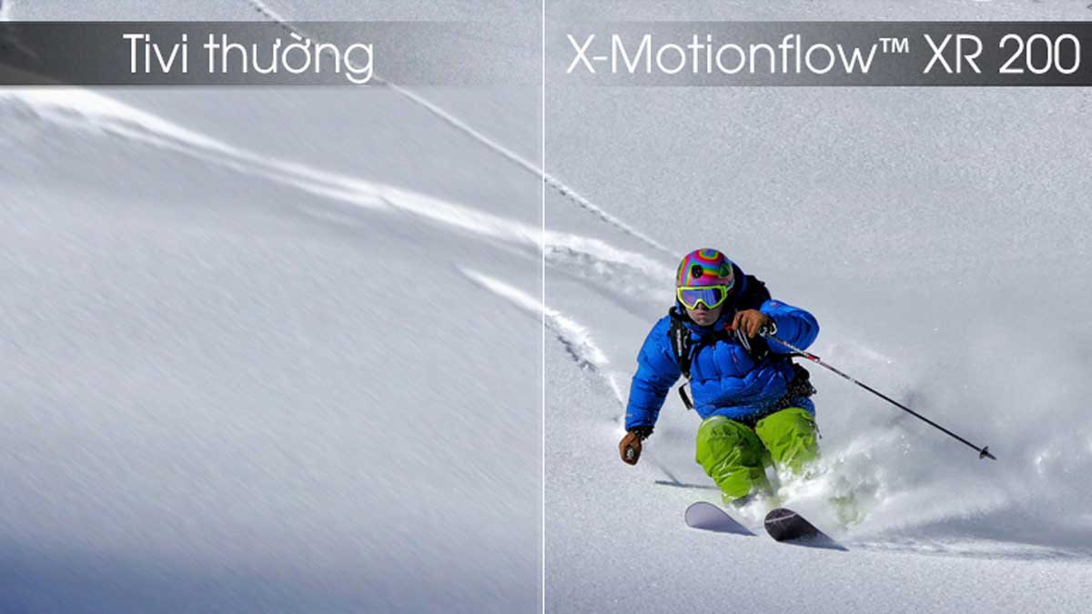 Công nghệ Motionflow XR 200 giảm hiện tượng nhòe hình hiệu quả