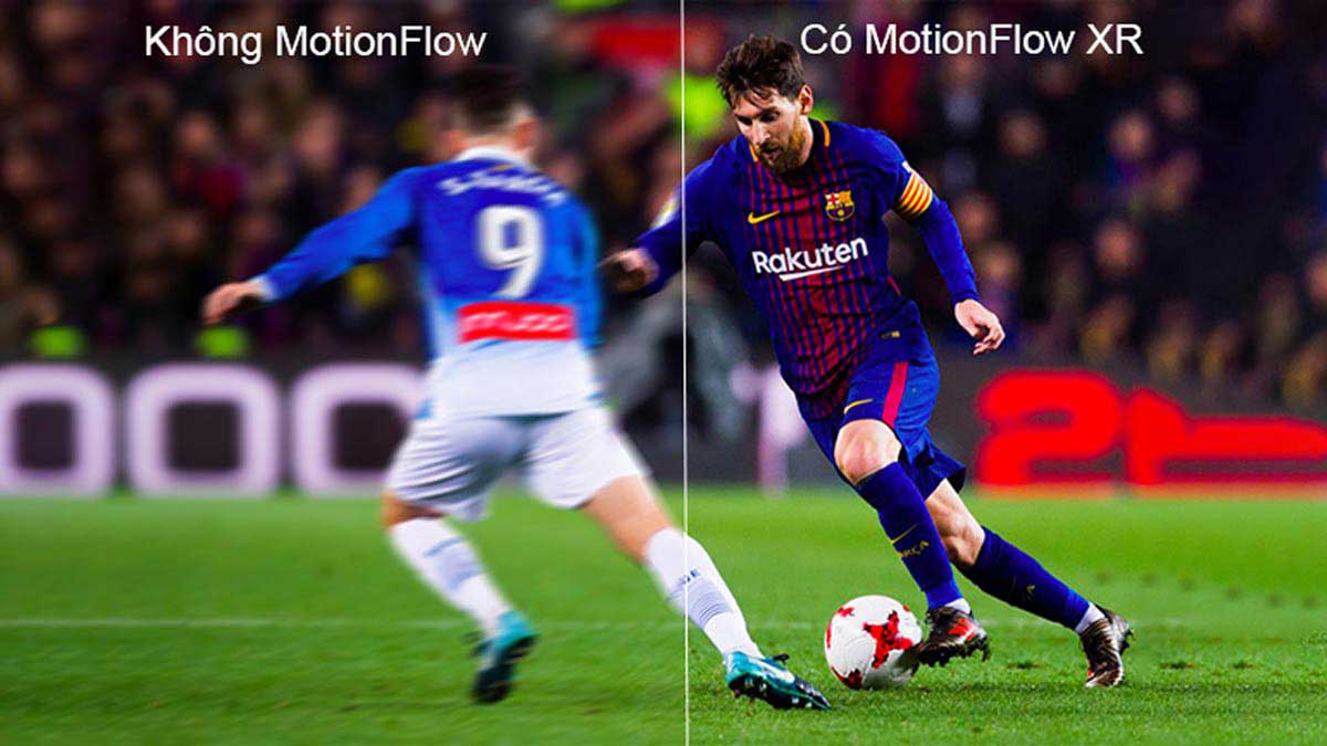 Công nghệ Motionflow XR 800 giúp các chuyển động mượt mà ấn tượng