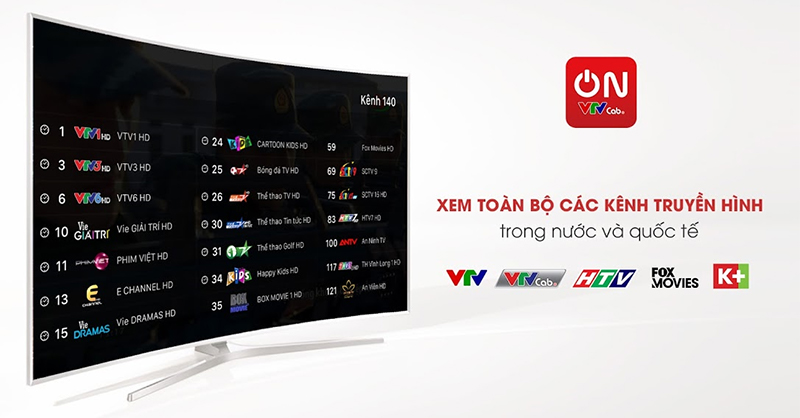 VTVcab On cung cấp nhiều kênh truyền hình
