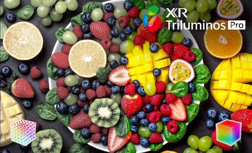 XR Triluminos Pro cung cấp phổ màu rộng để hình ảnh hiển thị rực rỡ hơn