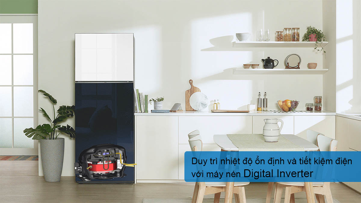 Duy trì nhiệt độ ổn định và tiết kiệm điện với máy nén Digital Inverter