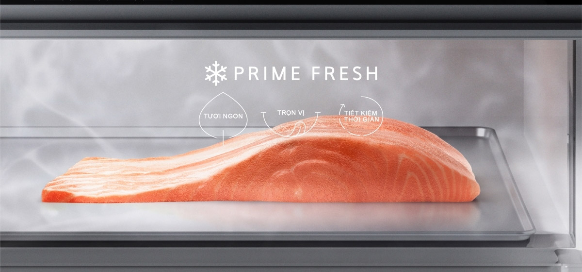 Ngăn đông mềm PrimeFresh+ giữ thực phẩm tươi ngon 7 ngày