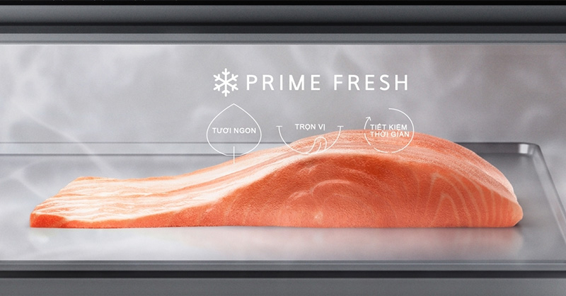 Ngăn đông mềm trên tủ lạnh Panasonic được hỗ trợ bởi công nghệ Prime Fresh