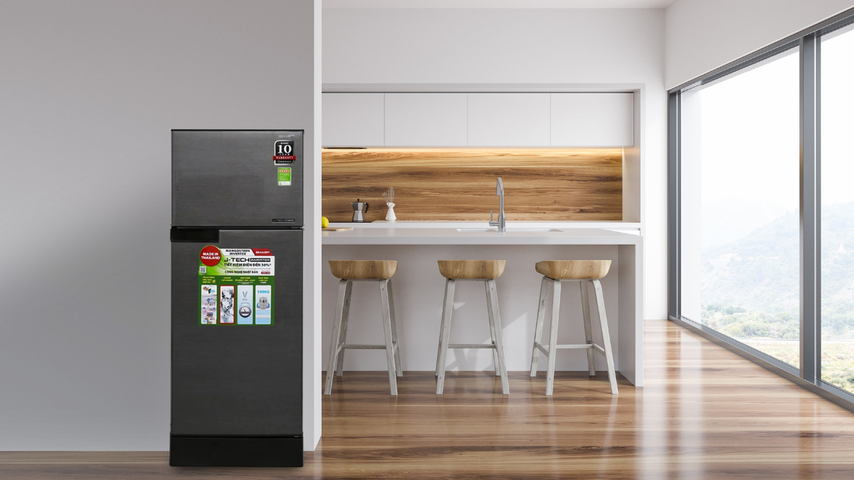 Tủ Lạnh Sharp Inverter 180 Lít SJ-X196E-DSS sở hữu vẻ ngoài tối giản