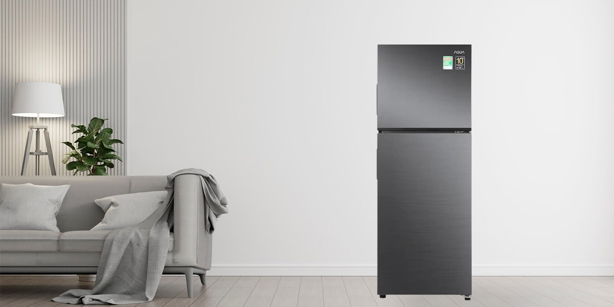Tủ Lạnh Aqua Inverter 212 Lít AQR-T239FA (HB) sở hữu màu xám đen tối giản