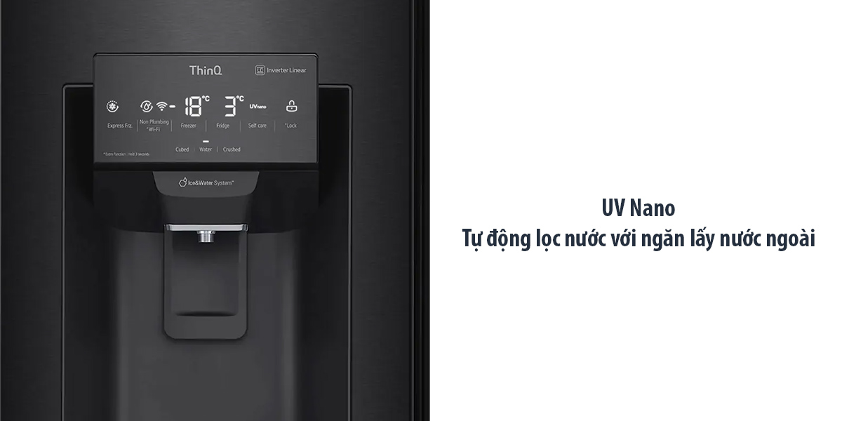 UV Nano - Tự động lọc nước với ngăn lấy nước ngoài