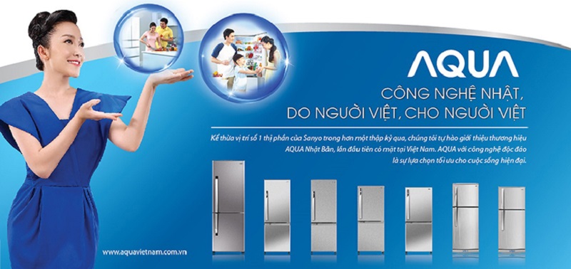 Aqua là thương hiệu của tập đoàn sản xuất đồ điện lạnh nổi tiếng Nhật Bản