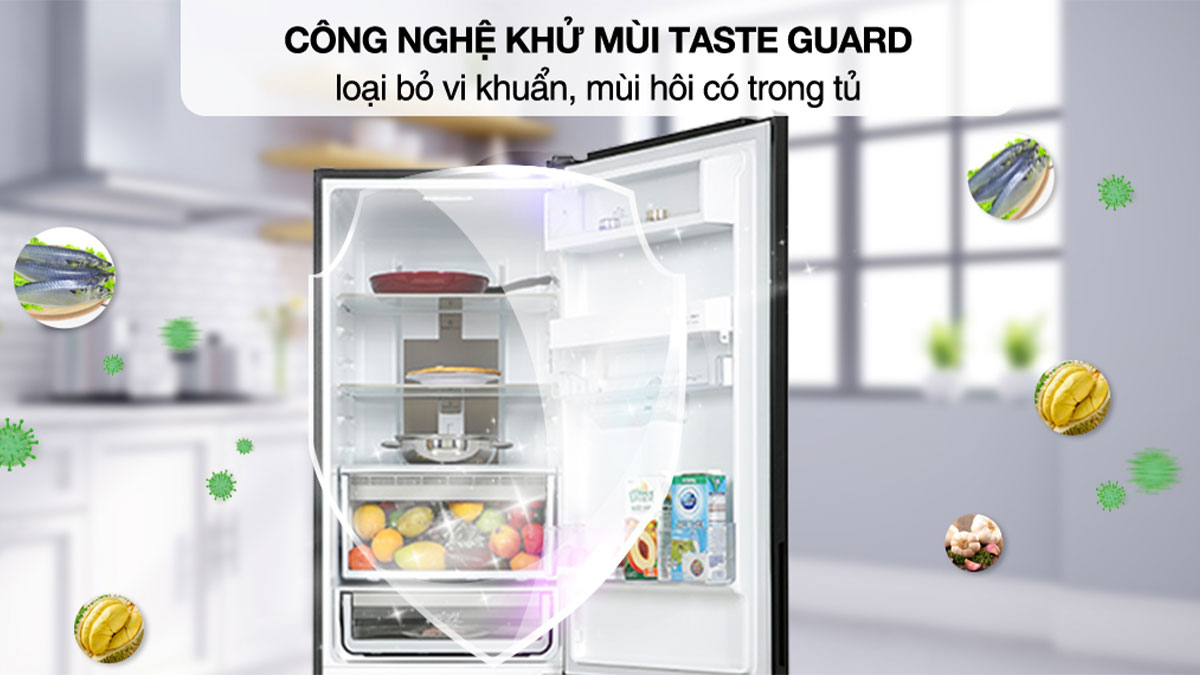 Tủ lạnh Electrolux Inverter ETB5400B-G có công nghệ khử mùi hiệu quả