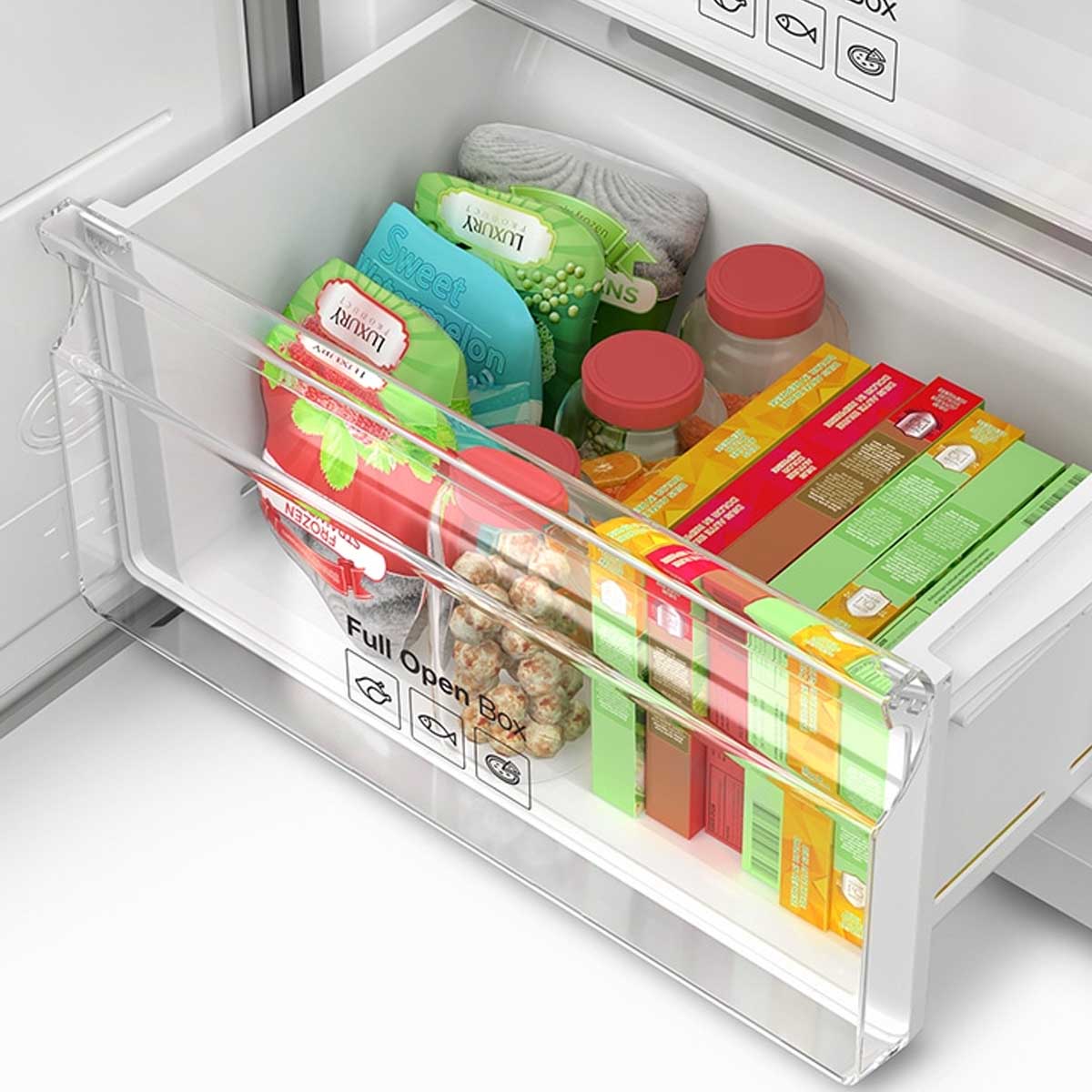 Hộc tủ mở tối đa của Tủ Lạnh Samsung Inverter 339 Lít RB33T307055/SV