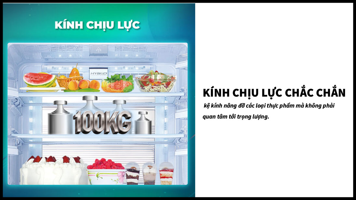 Khay kính chịu lực khá chắc chắn có thể nâng đỡ nhiều thực phẩm