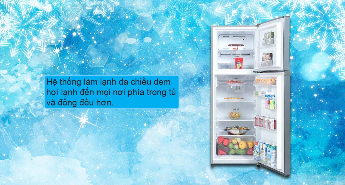 Làm lạnh thực phẩm ở mọi vị trí với công nghệ làm lạnh đa chiều