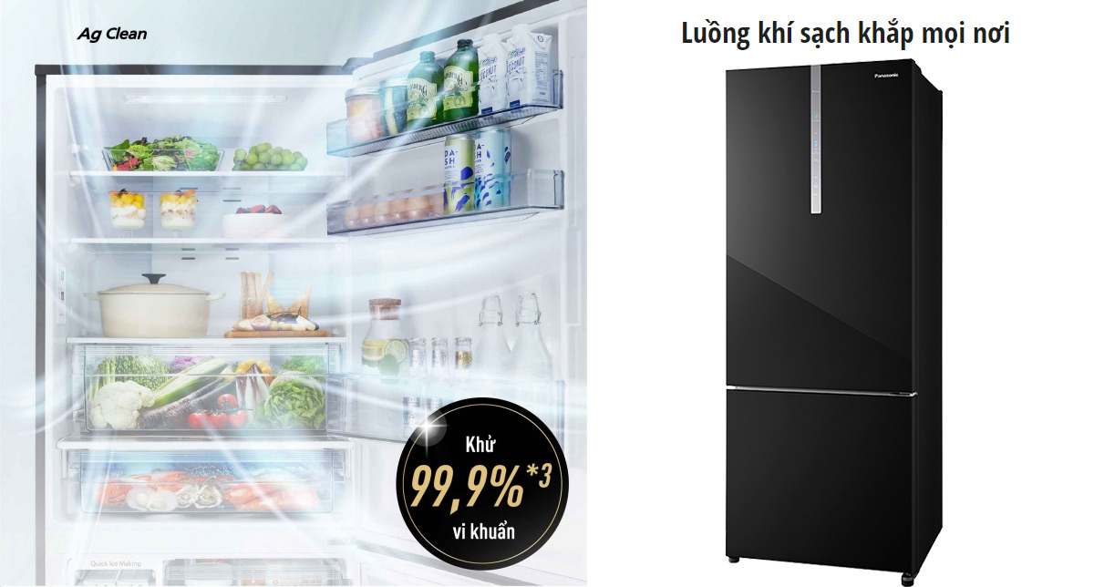 Tủ Lạnh Panasonic NR-BX471WGKV có khả năng loại bỏ 99.99% vi khuẩn