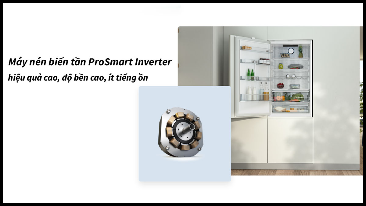 Tủ lạnh Beko Inverter RDNT231I50VWB nâng cao hiệu quả tiết kiệm điện, ít tiếng ồn