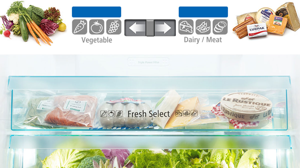Ngăn trữ chuyển đổi Fresh Select mang lợi ích đáng kể trong việc bảo quản thực phẩm