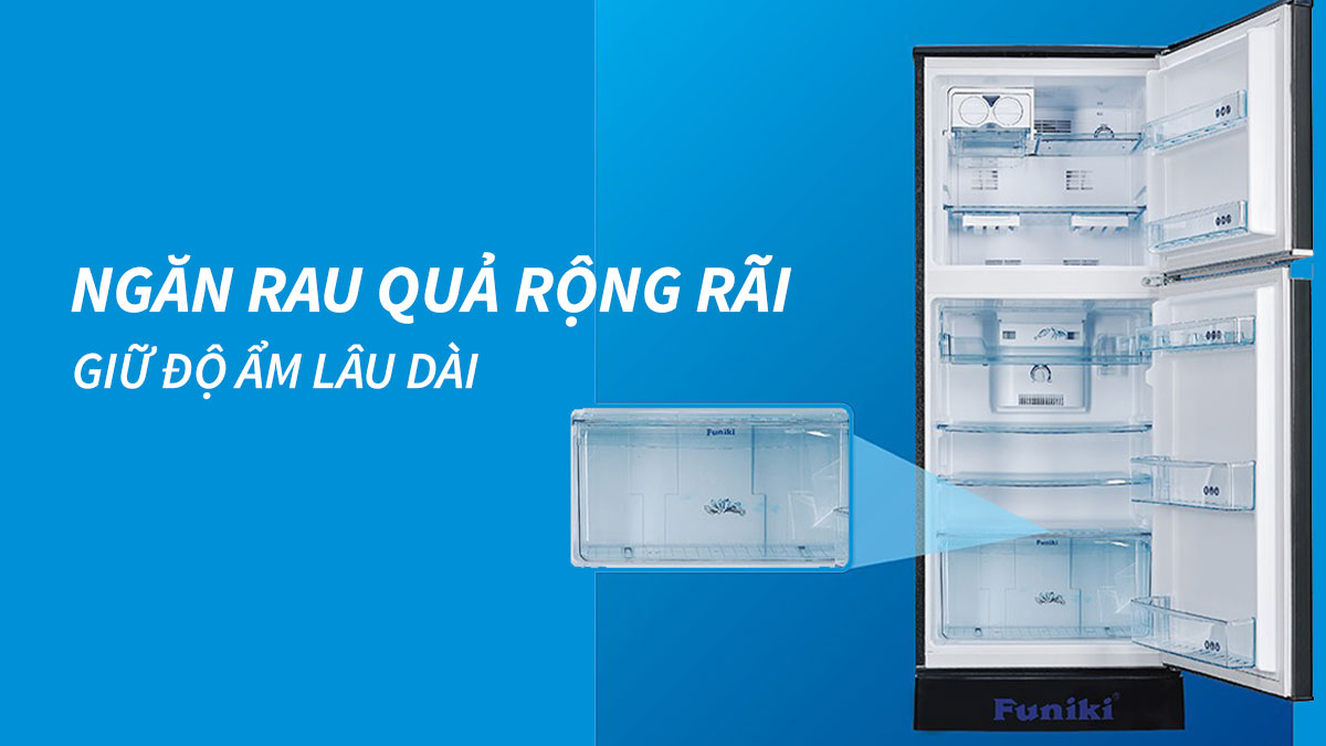 Tủ lạnh Funiki Inverter FRI-216ISU có ngăn rau quả rộng rãi, giữ độ ẩm tốt
