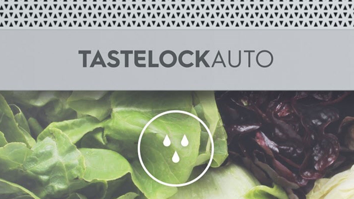 Ngăn rau TasteLockAuto với lưới lọc tự động điều chỉnh nhiệt độ thông minh