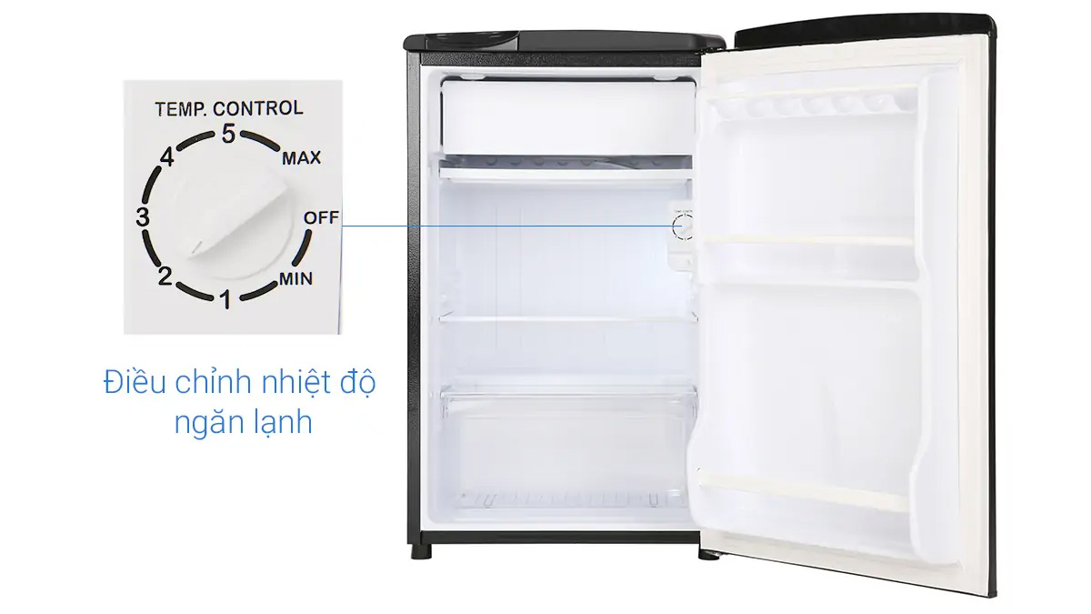 Tủ lạnh Aqua 90 lít AQR-D99FA(BS) Mới 2020 giá rẻ tại Điện Máy Đất Việt