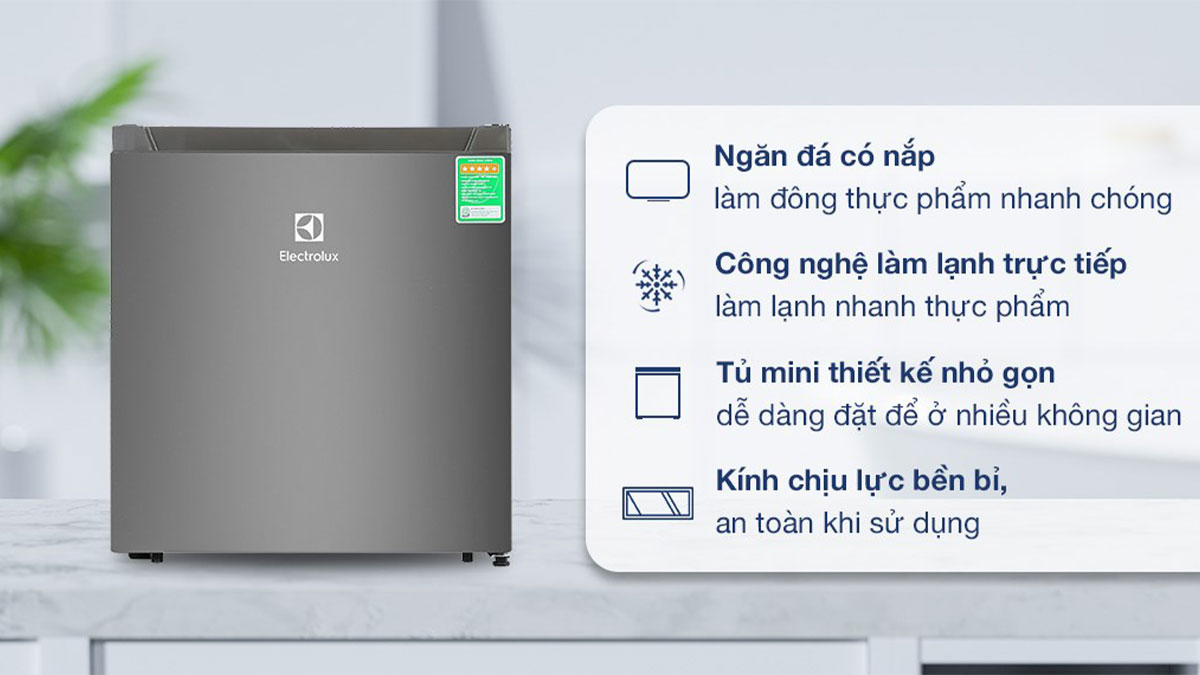 Kiểu dáng tủ lạnh nhỏ gọn, dễ dàng đặt ở nhiều vị trí khác nhau