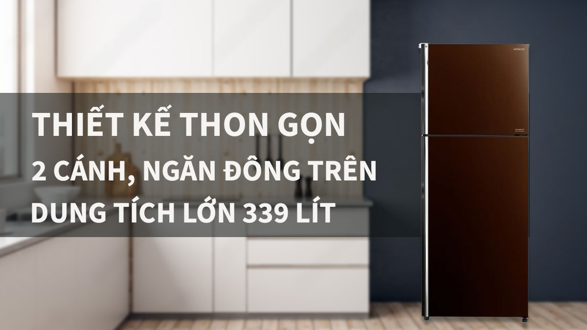 Tủ lạnh Hitachi Inverter R-FG450PGV8(GBW) có thiết kế mặt kính đẹp mắt