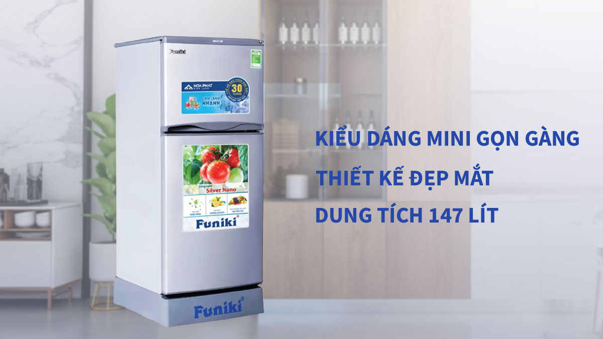 Tủ Lạnh Funiki FR 152CI có thiết kế bắt mắt, gọn gàng