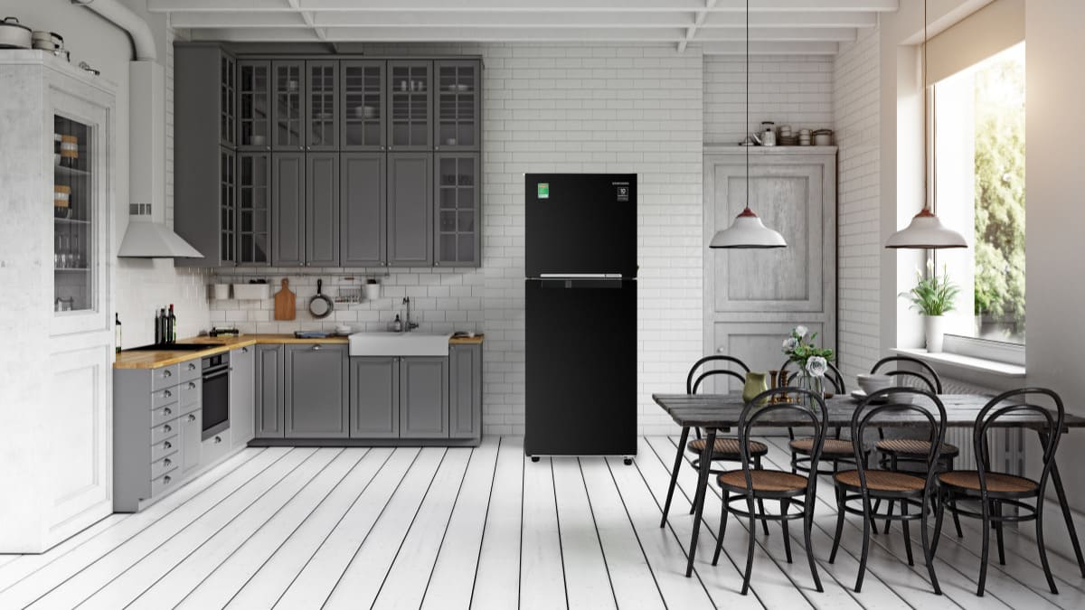 Tủ Lạnh Samsung Inverter 208 Lít RT20HAR8DBU/SV sở hữu thiết kế tối giản
