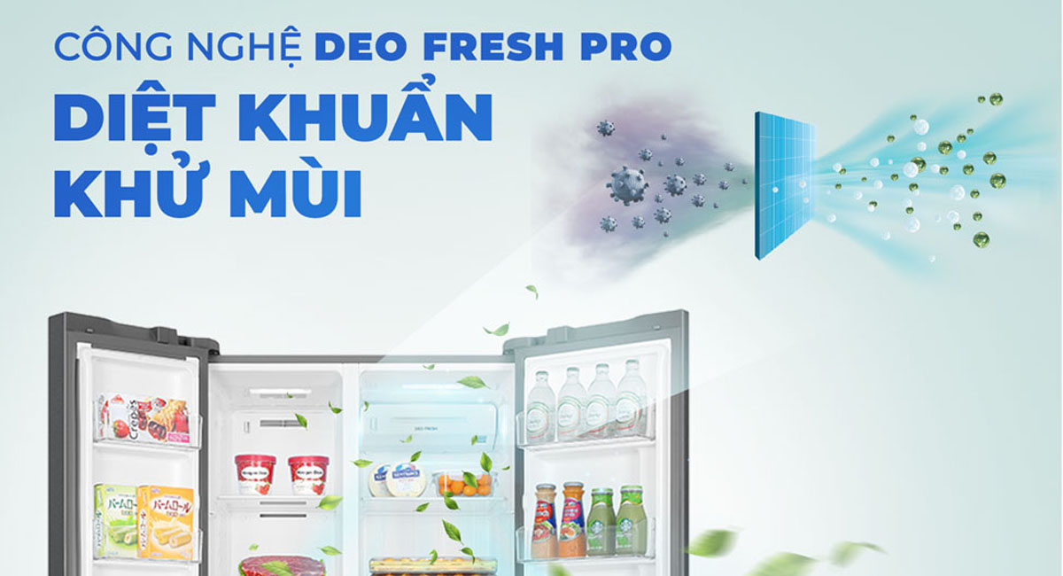 Công nghệ Deo - Fresh Pro diệt khuẩn, khử mùi, bảo quản thực phẩm tốt hơn