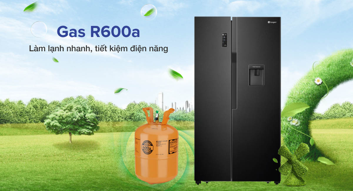 Gas R600a làm lạnh cao, tiết kiệm điện và thân thiện với môi trường