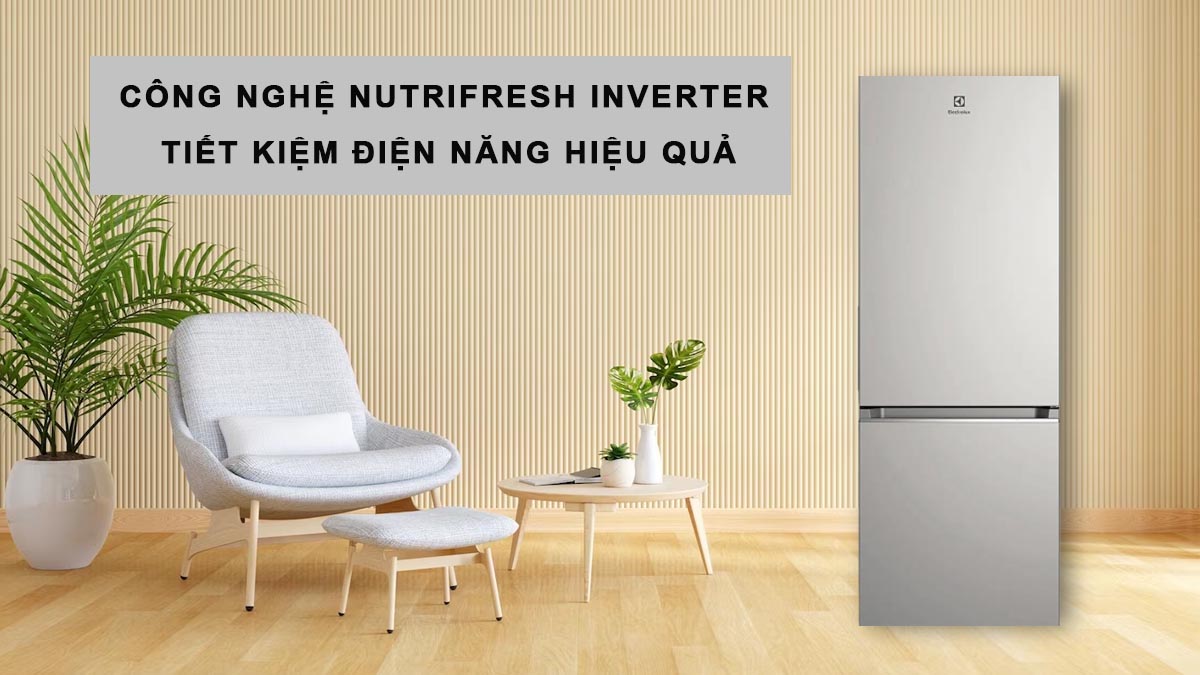 Tủ Lạnh Electrolux EBB3702K-A được tích hợp công nghệ NutriFresh Inverter
