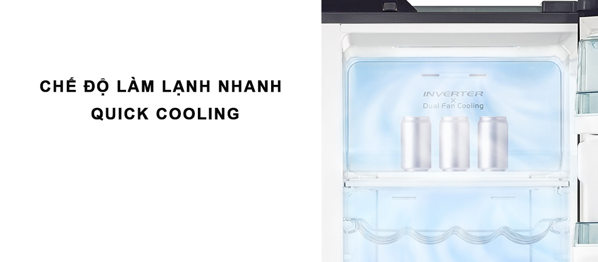 Tủ Lạnh Hitachi R-FM800XAGGV9X được trang bị chế độ làm lạnh nhanh