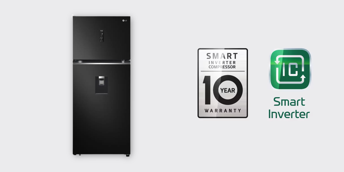 Tủ Lạnh LG GN-D372BLA được tích hợp công nghệ Smart Inverter