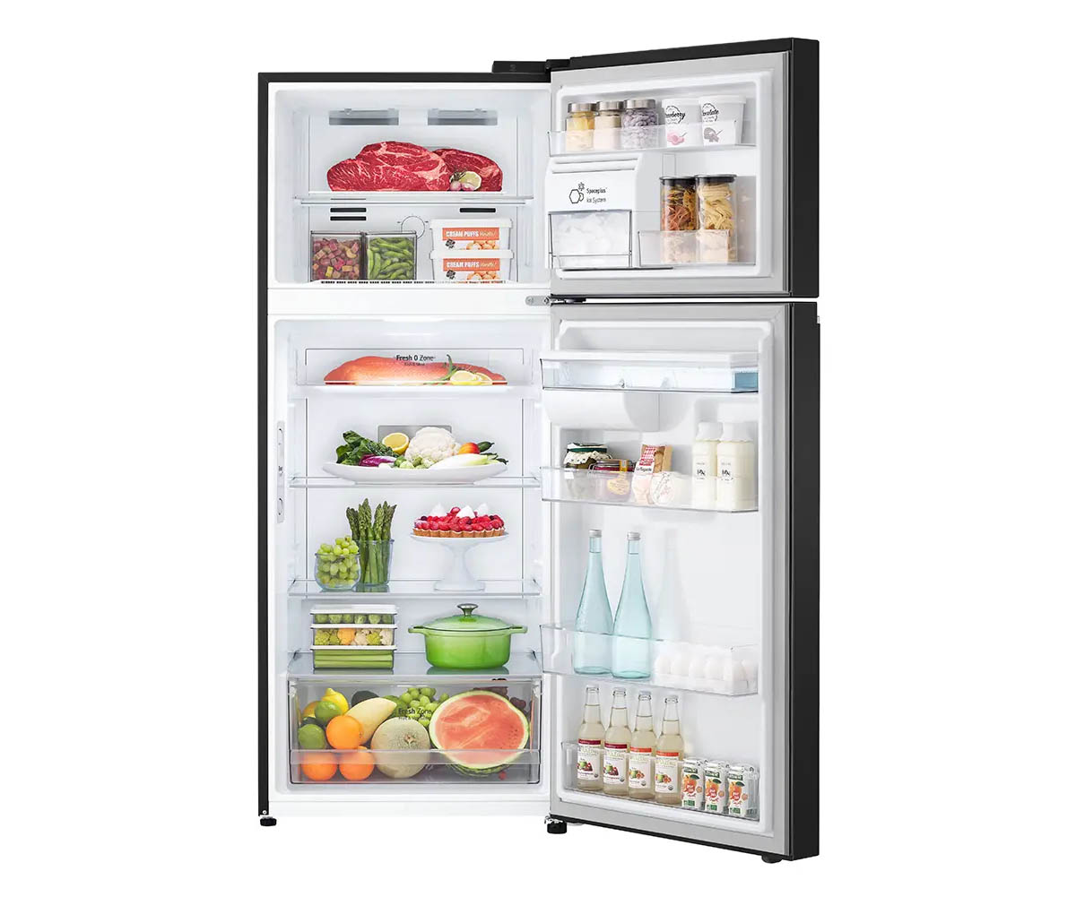 Tủ Lạnh LG Inverter GN-D372BLA có dung tích lên đến 374 lít