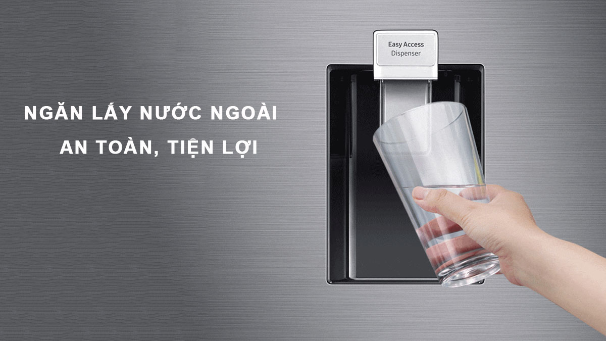 Tủ Lạnh Samsung RB30N4190BU được trang bị ngăn lấy nước ngoài tiện lợi
