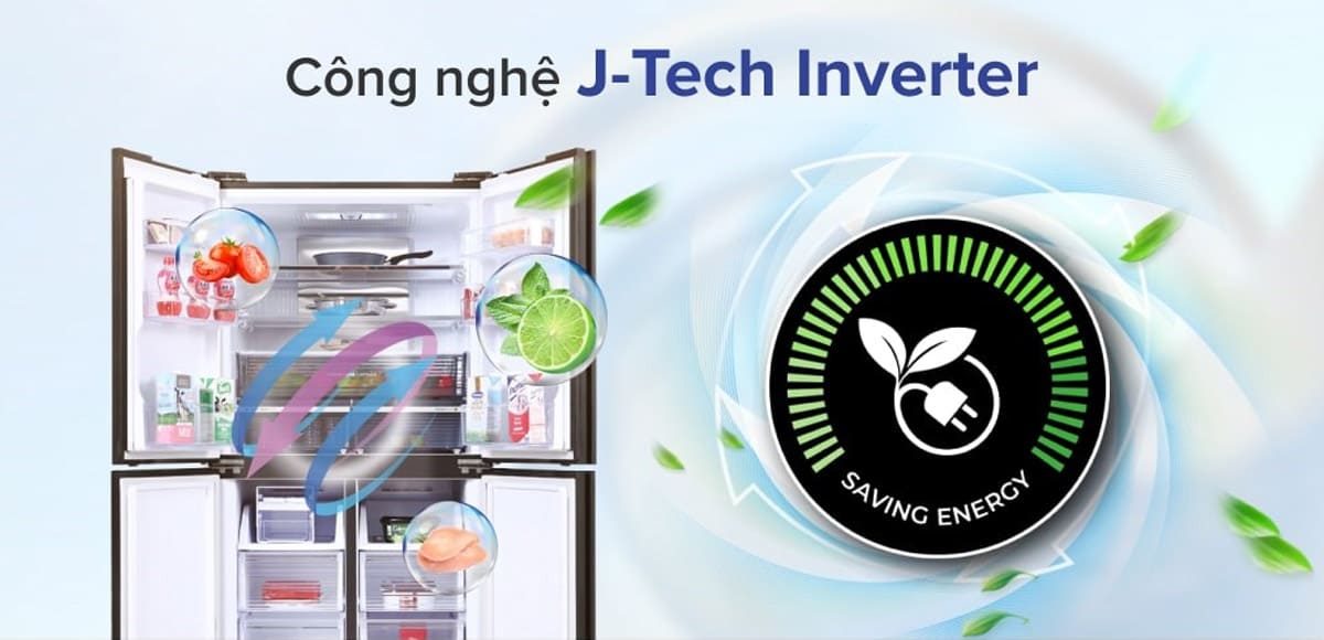 Công nghệ J-Tech Inverter kiểm soát lượng điện tiêu thụ của máy tối ưu