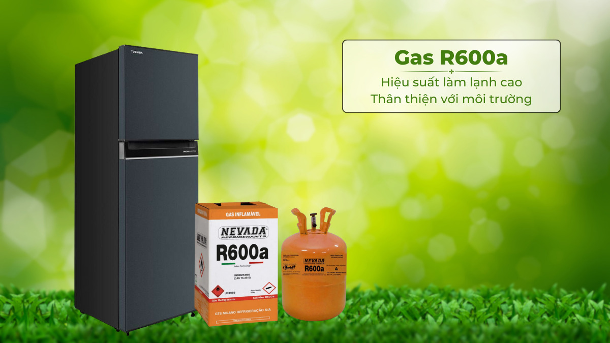 Gas R600a giúp tủ lạnh Toshiba làm lạnh nhanh, tiết kiệm điện
