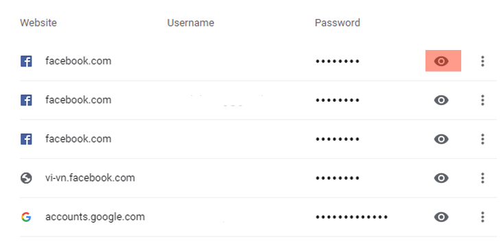 Bạn nhấn vào biểu tượng con mắt để biết mật khẩu đăng nhập Gmail.