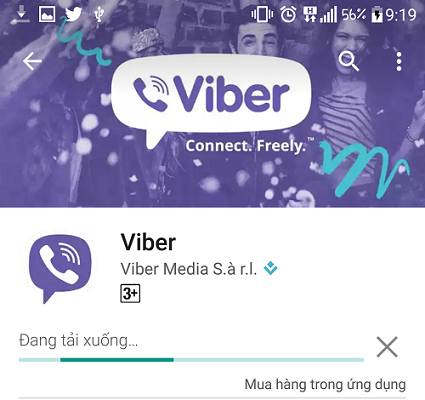 Bạn nhấn vào Viber để mở và cài đặt ứng dụng trên điện thoại.