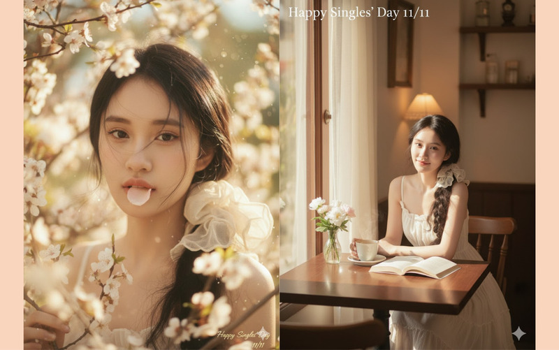 Gợi ý Prompt tạo hình ảnh mừng ngày lễ độc thân 11/11