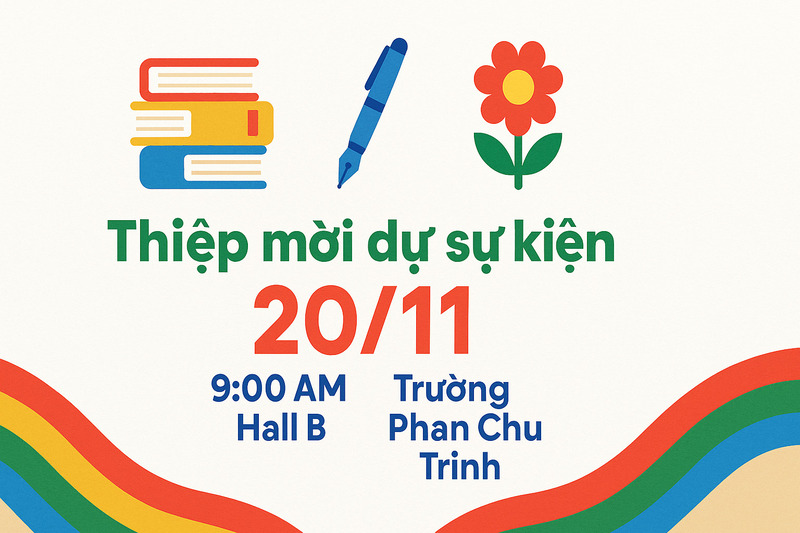 Thiệp mời dự sự kiện 20/11